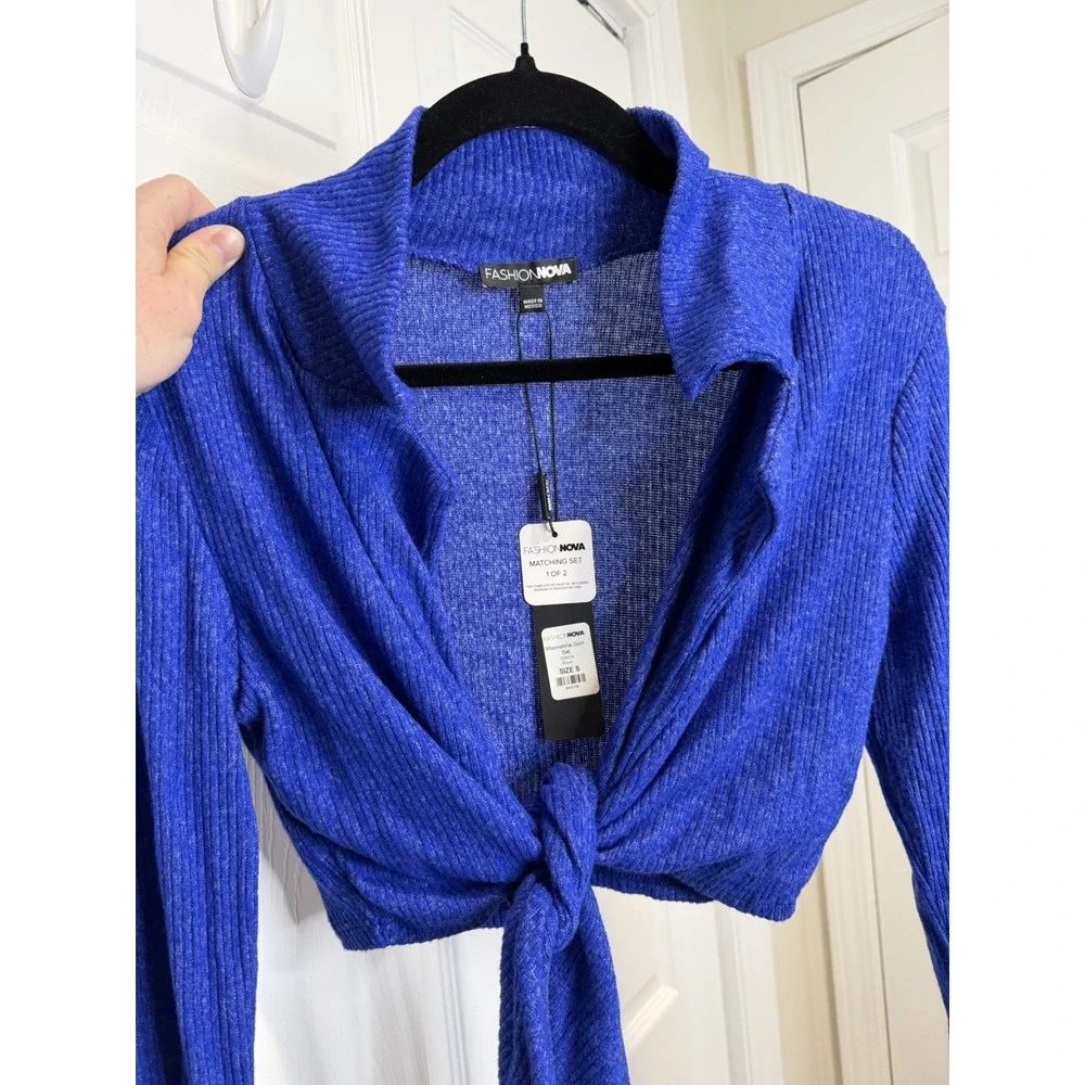 Womens Cropped Open Cardigan‎ Sweater Size S Y2K Tie Front Preppy 90s Indie Soft - Picture 3 of 9